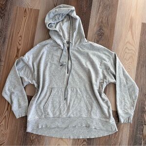 aerie Light Gray Hooded Pullover Sweatshirt